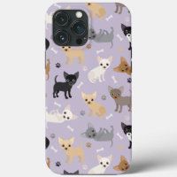 Chihuahua Knochen und Paare Lila