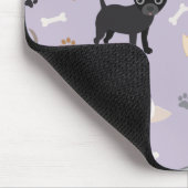 Chihuahua Knochen und Paare Lila Mousepad (Ecke)