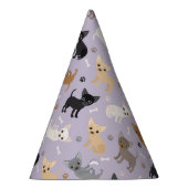 Chihuahua Knochen und Paare Lila Partyhütchen (Rechts)