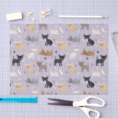 Chihuahua Knochen und Paare Lila Seidenpapier (Handwerk)