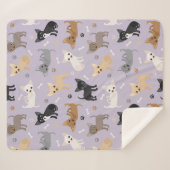 Chihuahua Knochen und Paare Lila Sherpadecke (Vorderseite (Horizontal))