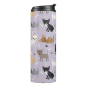 Chihuahua Knochen und Paare Lila Thermosbecher (Nach links gedreht)