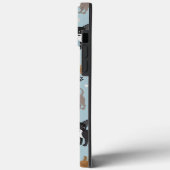 Chihuahua Knochen und Paws Blue Case-Mate iPhone Hülle (Rückseite / Links)