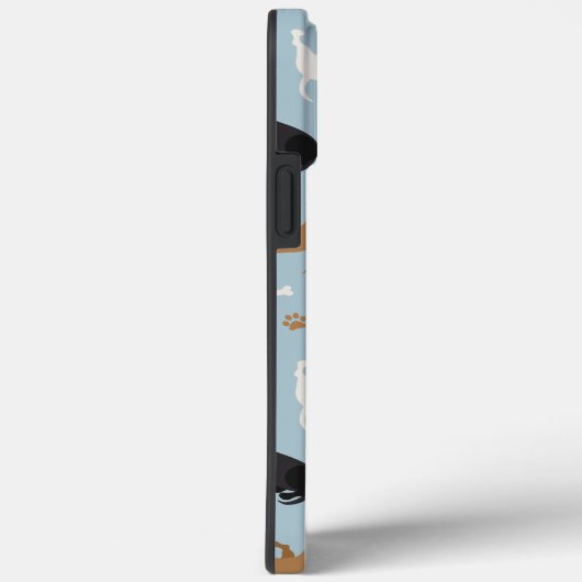 Chihuahua Knochen und Paws Blue Case-Mate iPhone Hülle (Rückseite / Rechts)