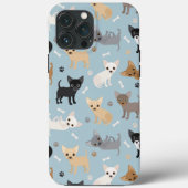 Chihuahua Knochen und Paws Blue Case-Mate iPhone Hülle (Rückseite)