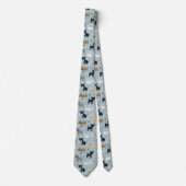 Chihuahua Knochen und Paws Blue Krawatte (Vorderseite)