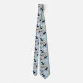 Chihuahua Knochen und Paws Blue Krawatte (Rückseite)