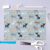 Chihuahua Knochen und Paws Blue Tissue Paper Seidenpapier (Handwerk)