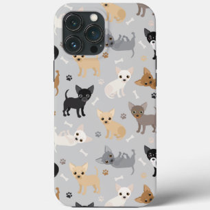 Chihuahua Knochen und Paws Grau Case-Mate iPhone Hülle