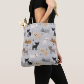 Chihuahua Knochen und Paws Grau Tote Bag Tasche (Von Nahem)