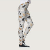 Chihuahua Knochen und Pfoten Grau-Leggings Leggings (Rechts)