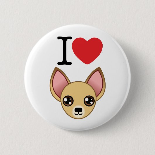 Chihuahua-Knopf Button (Vorderseite)