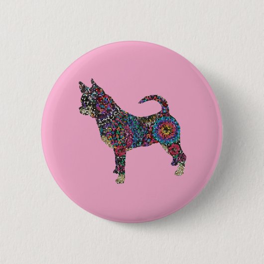 Chihuahua Knopf Button (Vorderseite)