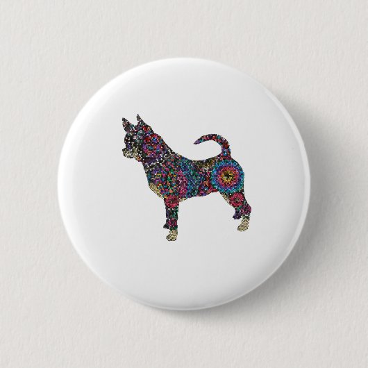 Chihuahua-Knopf Button (Vorderseite)