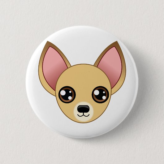 Chihuahua-Knopf Button (Vorderseite)