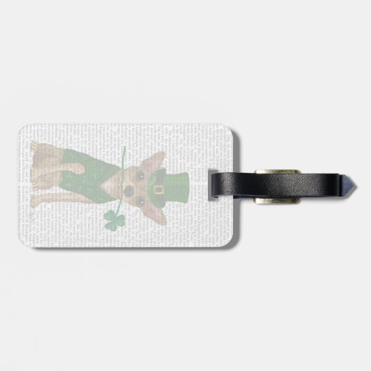 Chihuahua-Kobold Gepäckanhänger (Rückseite horizontal)