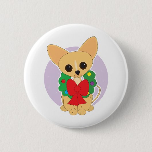 Chihuahua-Kranz Button (Vorderseite)