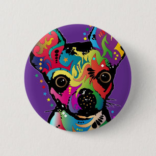 Chihuahua-Kunst Button