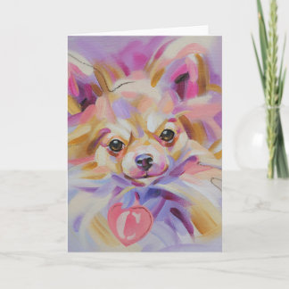 Chihuahua-Kunst-Grußkarte Karte