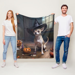 Chihuahua-Kürbisse Halloween Gruselig Fleecedecke