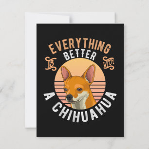 Chihuahua kurzer Hundebesitzer Mitteilungskarte