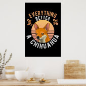 Chihuahua kurzer Hundebesitzer Poster (Küche)