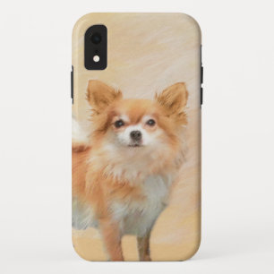 Chihuahua Langhaar-Hund Gemälde Original Kunst Case-Mate iPhone Hülle