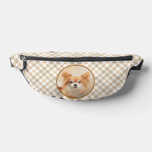 Chihuahua Langhaar Malerei Original Hunde Kunst Bauchtasche