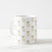 Chihuahua (langhaarig, Fawn Cream Tan) Kaffeetasse (Vorderseite Links)