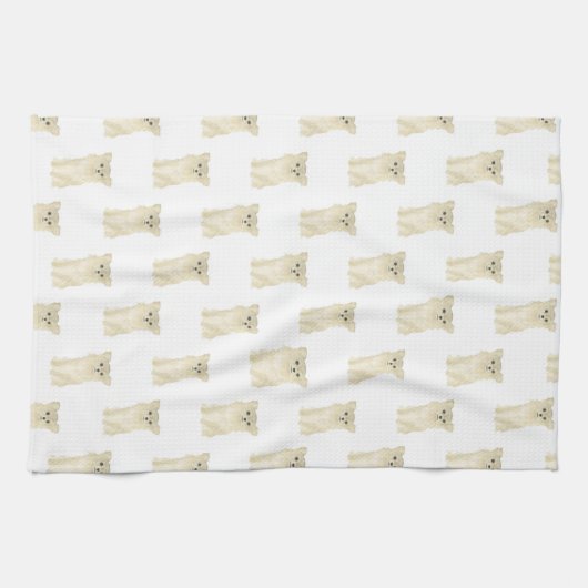 Chihuahua (langhaarig, Fawn) Geschirrtuch (Horizontal)