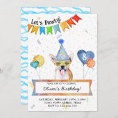 Chihuahua Lasse Pawty Dog Birthday Party Einladung (Vorne/Hinten)