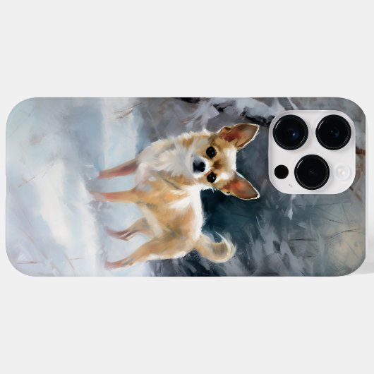 Chihuahua lässt es Weihnachten schnee Case-Mate iPhone Hülle (Rückseite (Horizontal))