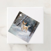 Chihuahua lässt es Weihnachten schnee Geschenkanhänger (Beispiel)