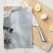 Chihuahua lässt es Weihnachten schnee Geschirrtuch (Viertel Falte)