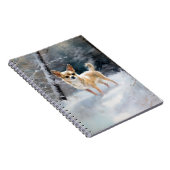 Chihuahua lässt es Weihnachten schnee Notizblock (Rechte Seite)