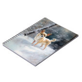 Chihuahua lässt es Weihnachten schnee Notizblock (Linke Seite)