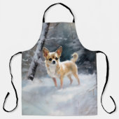 Chihuahua lässt es Weihnachten schnee Schürze (Vorderseite)