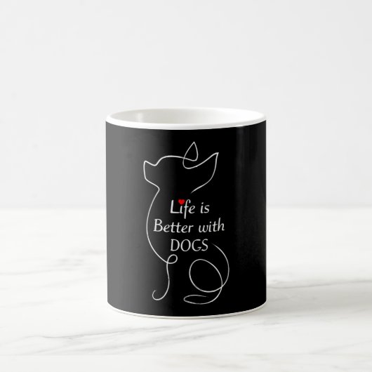Chihuahua Leben ist besser mit Hunden Geschenk Hun Kaffeetasse (Mittel)