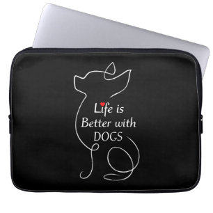 Chihuahua Leben ist besser mit Hunden Geschenk Hun Laptopschutzhülle