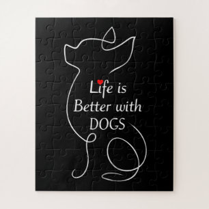 Chihuahua Leben ist besser mit Hunden Geschenk Hun Puzzle