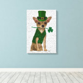Chihuahua Leprechaun Leinwanddruck (Insitu (Holzboden))