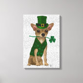 Chihuahua Leprechaun Leinwanddruck (Vorderseite)