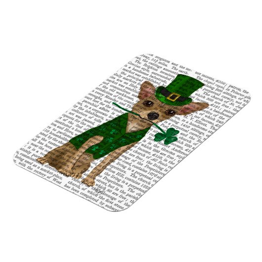 Chihuahua Leprechaun Magnet (Linke Seite)