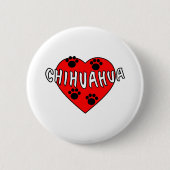 Chihuahua-Liebe Button (Vorderseite)