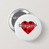 Chihuahua-Liebe Button (Vorne & Hinten)