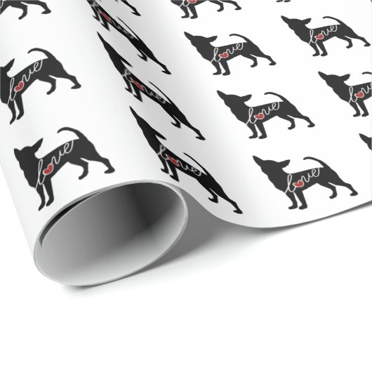 Chihuahua-Liebe Geschenkpapier (Rolleneckpunkt)