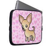 Chihuahua-Liebe (glatter Mantel) Laptopschutzhülle (Vorne Rechts)
