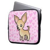 Chihuahua-Liebe (glatter Mantel) Laptopschutzhülle (Vorderseite Links)