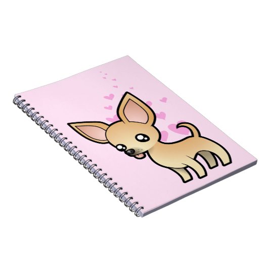 Chihuahua-Liebe (glatter Mantel) Notizblock (Rechte Seite)