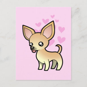 Chihuahua-Liebe (glatter Mantel) Postkarte